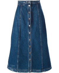 Синяя джинсовая юбка на пуговицах от Rachel Comey