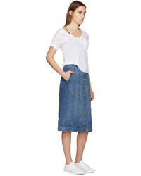 Синяя джинсовая юбка от Frame Denim