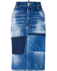 Синяя джинсовая юбка от Dsquared2
