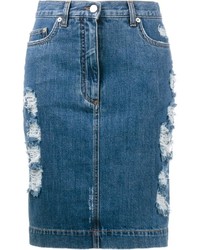 Синяя джинсовая юбка от Moschino