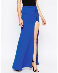 Синяя длинная юбка с разрезом от MACKINTOSH