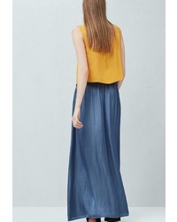 Синяя длинная юбка от Mango