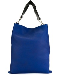 Синяя замшевая большая сумка от Marni