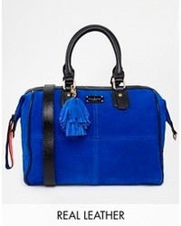 Синяя замшевая большая сумка от Paul's Boutique