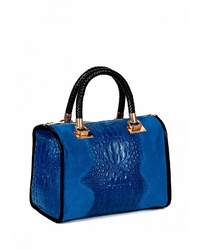 Синяя замшевая большая сумка от Sefaro Exotic