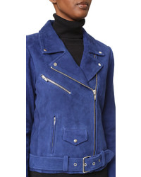 Женская синяя замшевая куртка от Veda
