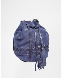 Женская синяя замшевая сумка от Asos