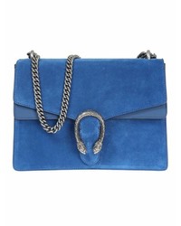 Женская синяя замшевая сумка от Gucci