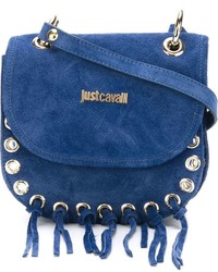 Женская синяя замшевая сумка от Just Cavalli