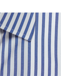 Мужская синяя классическая рубашка в вертикальную полоску от Turnbull & Asser