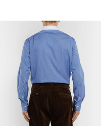 Мужская синяя классическая рубашка в вертикальную полоску от Polo Ralph Lauren