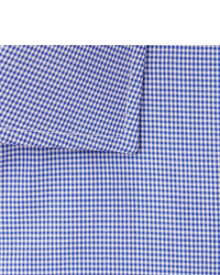 Мужская синяя классическая рубашка в мелкую клетку от Turnbull & Asser