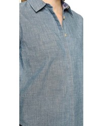 Женская синяя классическая рубашка из шамбре от Madewell