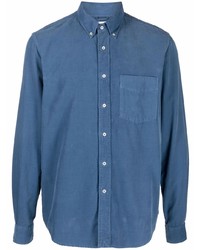 Мужская синяя классическая рубашка от Aspesi