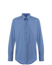 Мужская синяя классическая рубашка от Bagutta