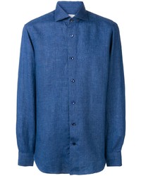 Мужская синяя классическая рубашка от Barba
