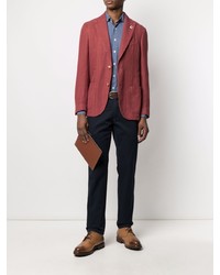 Мужская синяя классическая рубашка от Lardini