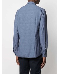 Мужская синяя классическая рубашка от Lardini