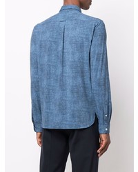 Мужская синяя классическая рубашка от Xacus