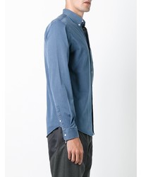 Мужская синяя классическая рубашка от Schnaydermans
