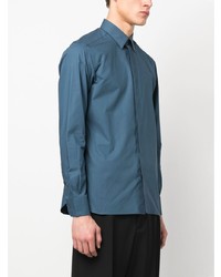 Мужская синяя классическая рубашка от Zegna