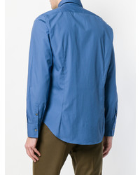 Мужская синяя классическая рубашка от Dell'oglio