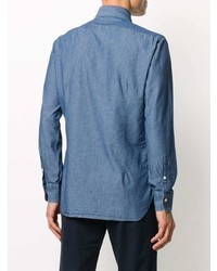 Мужская синяя классическая рубашка от Barba