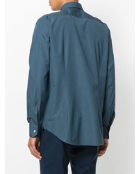 Мужская синяя классическая рубашка от Lanvin