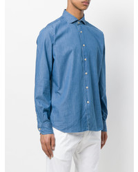 Мужская синяя классическая рубашка от Xacus