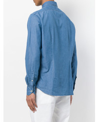 Мужская синяя классическая рубашка от Xacus