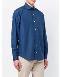 Мужская синяя классическая рубашка от Eleventy