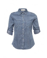 Женская синяя классическая рубашка от G&amp;G