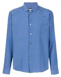 Мужская синяя классическая рубашка от Gucci