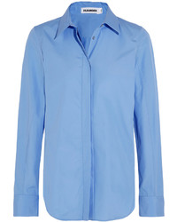 Женская синяя классическая рубашка от Jil Sander