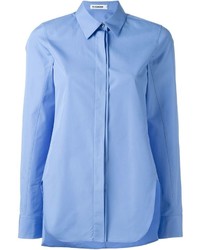Женская синяя классическая рубашка от Jil Sander