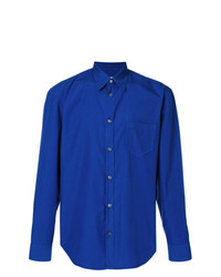 Мужская синяя классическая рубашка от Maison Margiela