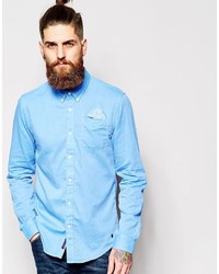 Мужская синяя классическая рубашка от Scotch & Soda