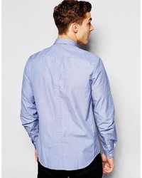 Мужская синяя классическая рубашка от Fred Perry