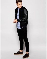 Мужская синяя классическая рубашка от Fred Perry