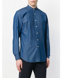 Мужская синяя классическая рубашка от Dell'oglio