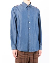 Мужская синяя классическая рубашка от Paul Smith