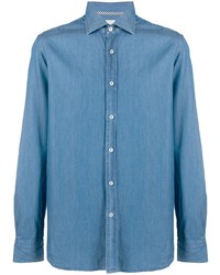 Мужская синяя классическая рубашка от Xacus
