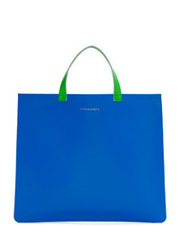 Мужская синяя кожаная большая сумка от Comme des Garcons Wallets