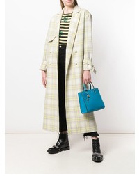 Синяя кожаная большая сумка от Marc Jacobs