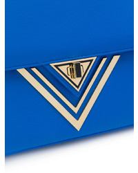 Синяя кожаная большая сумка от Giaquinto