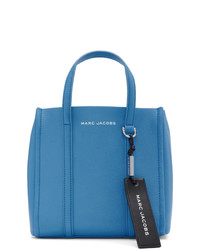 Синяя кожаная большая сумка от Marc Jacobs