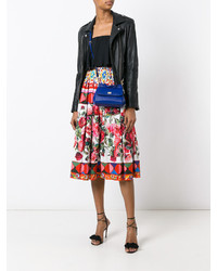 Синяя кожаная большая сумка от Dolce & Gabbana