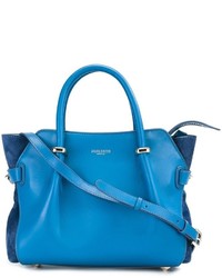 Синяя кожаная большая сумка от Nina Ricci