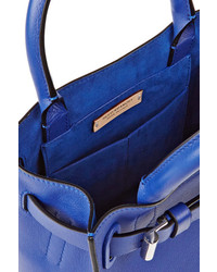Синяя кожаная большая сумка от Reed Krakoff