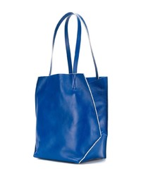 Синяя кожаная большая сумка от Marni